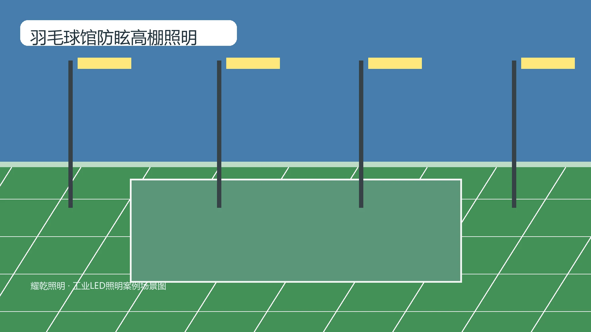 羽毛球馆防眩高棚照明推荐产品图