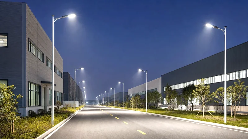 工业园区道路新建照明案例图片