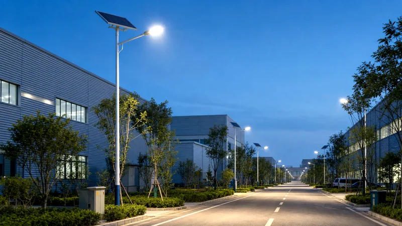 园区太阳能路灯项目案例图片